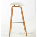 Taburetes de barra alta silla de bar de madera al por mayor moderna